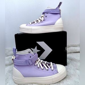 COPY - Women's Blue Chuck Taylor All Star Lift Platform Utility Strap womens si…